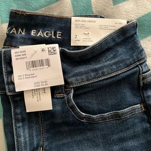 American Eagle Outfitters Women's Dark Blue Skinny Jeans